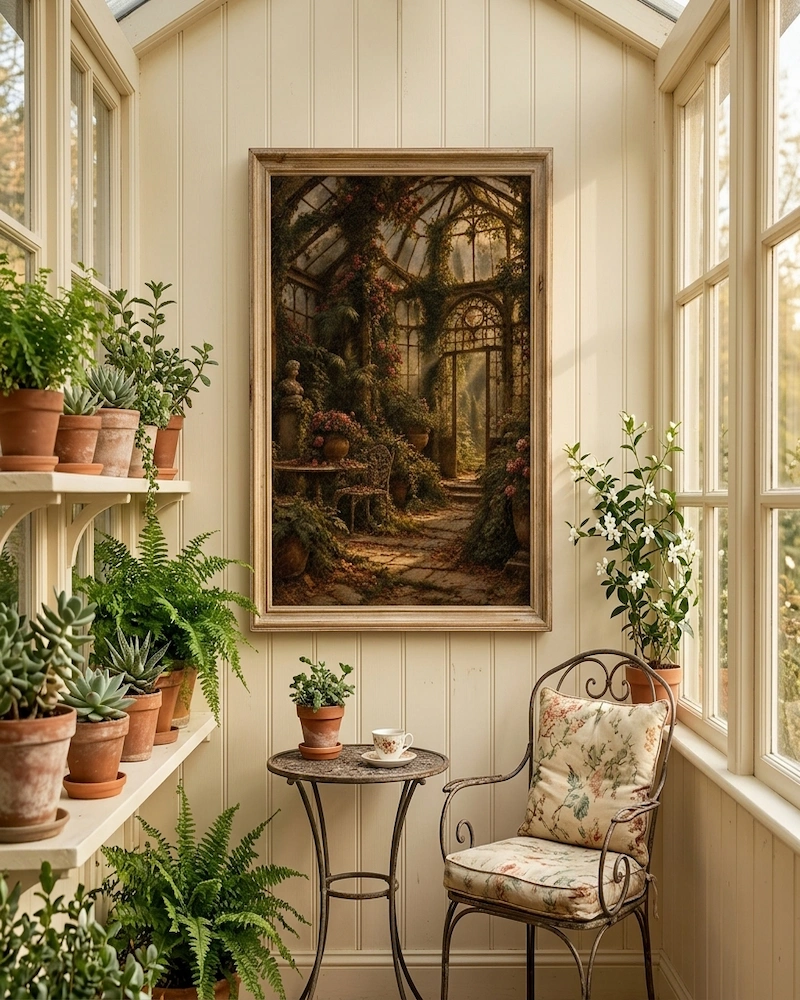 Oil Paint of The Abadoned English Conservatory